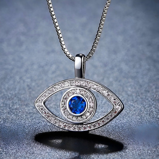 Evil Eye Rhinestone Necklace