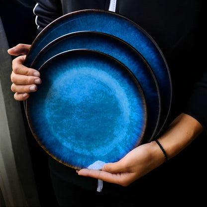 Sapphire Round Stoneware Plate