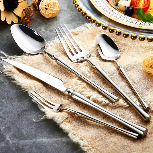 Aston Brushed Stainless Steel Flatware Set