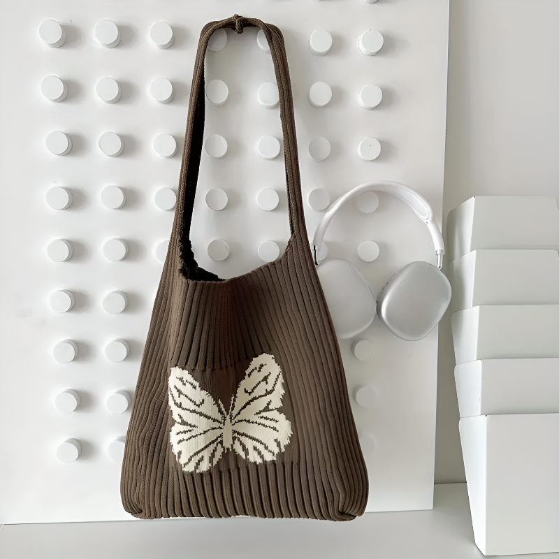 Butterfly Knitted Shoulder Bag