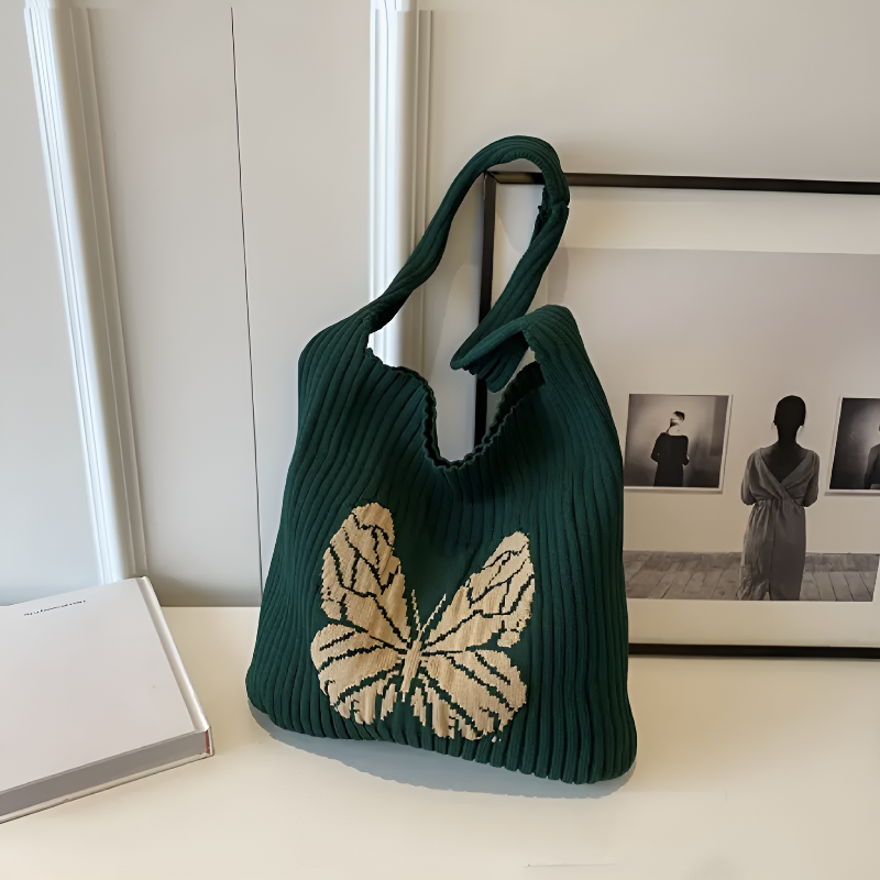 Butterfly Knitted Shoulder Bag