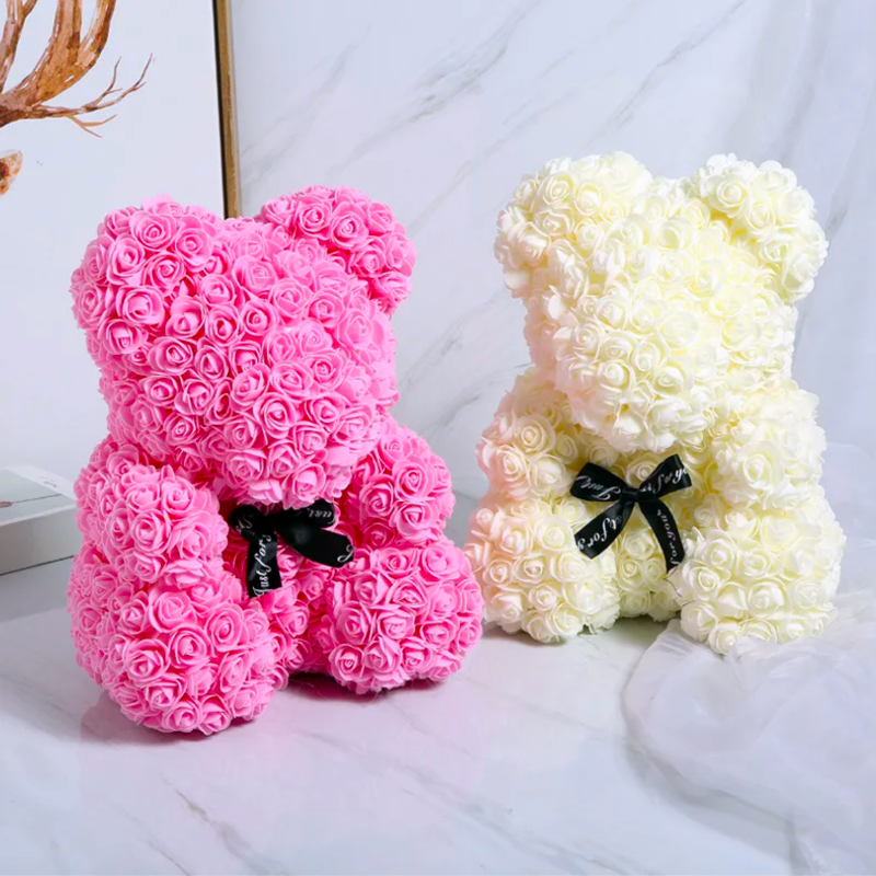 Handmade Rose Teddy Bear