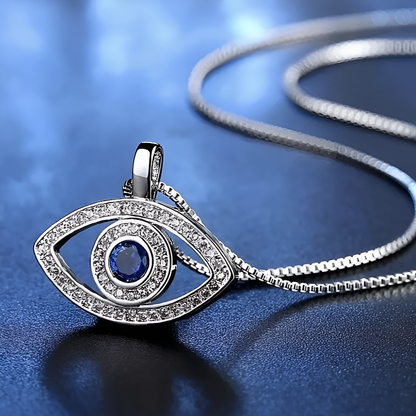 Evil Eye Rhinestone Necklace