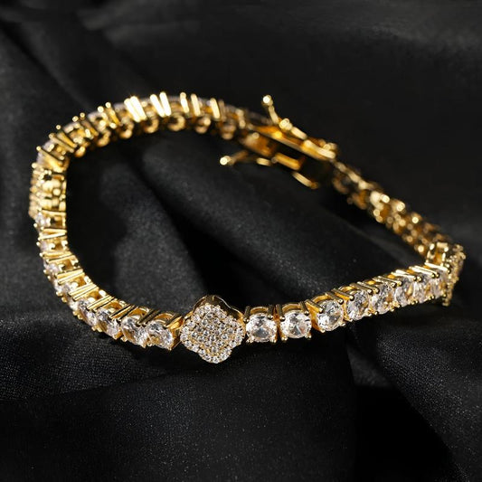 Fortuno Tennis Bracelet - 7mm Gold